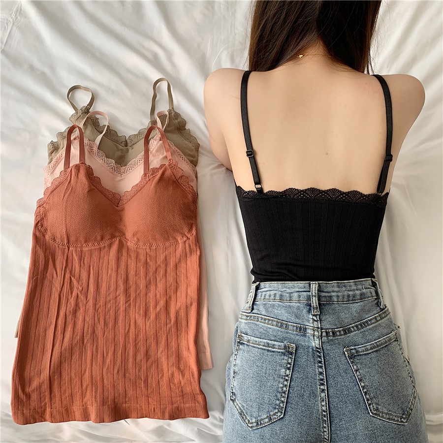 Áo lót ren mỏng hở lưng gợi cảm cổ chữ v thời trang mùa thu ấm áp dành cho nữ 