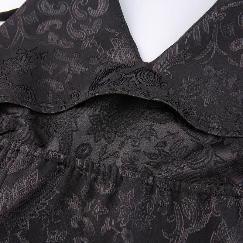 DUNEA Đầm sườn xám không tay hở lưng phong cách Trung Hoa quyến rũ cho nữ