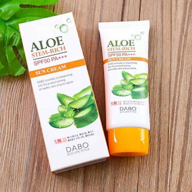 Kem chống nắng dưỡng da lô hội Dabo Aloe 70ml