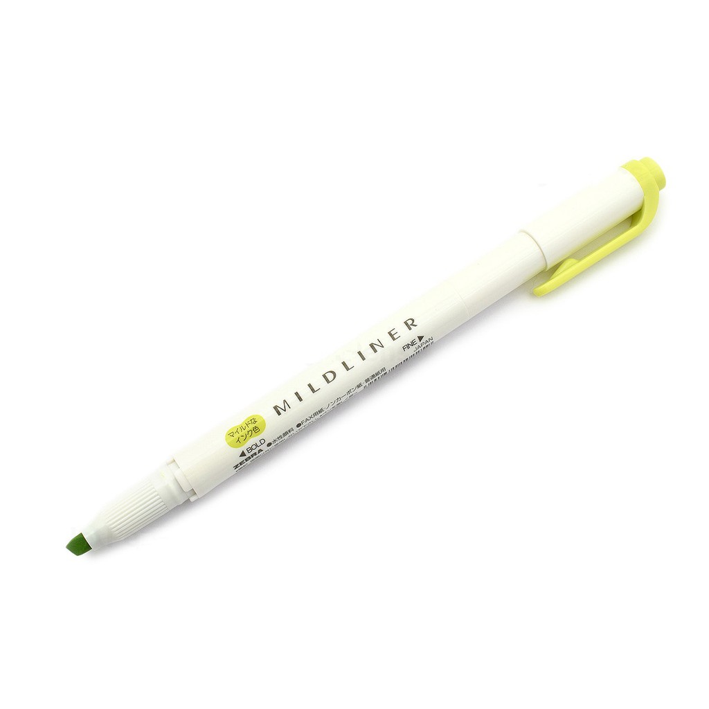 Bút đánh dấu hai đầu Zebra Mildliner Double-Sided Highlighter - Fine/Bold - Màu xanh chuối (Citrus Green)