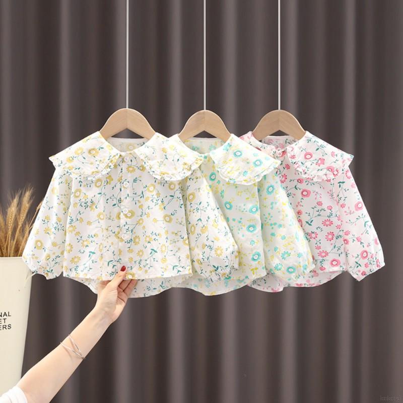 Áo Thun Tay Dài In Chữ Cho Bé Gái 1-5 Tuổi