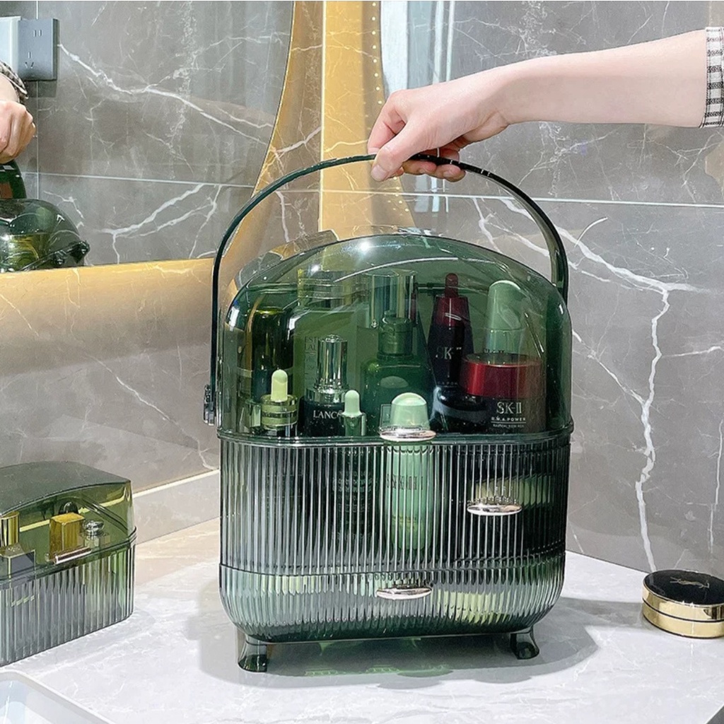 Hộp đựng mỹ phẩm có nắp chống bụi