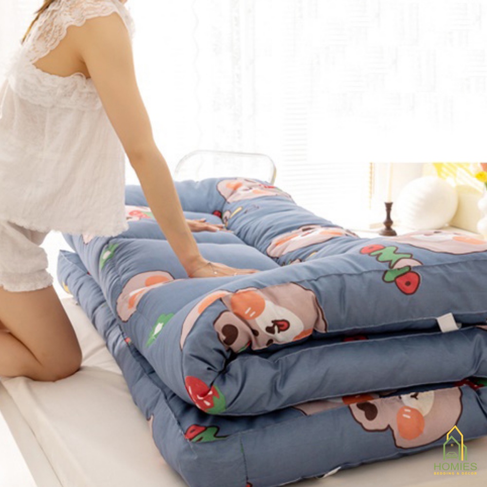 Đệm Topper HOMIES Bedding & Décor Tấm Làm Mềm Đệm Cotton Hàn Quốc Mềm Mại, Êm Ái Đủ Kích Thước ( 1m2 /1m6 /1m8 /2
