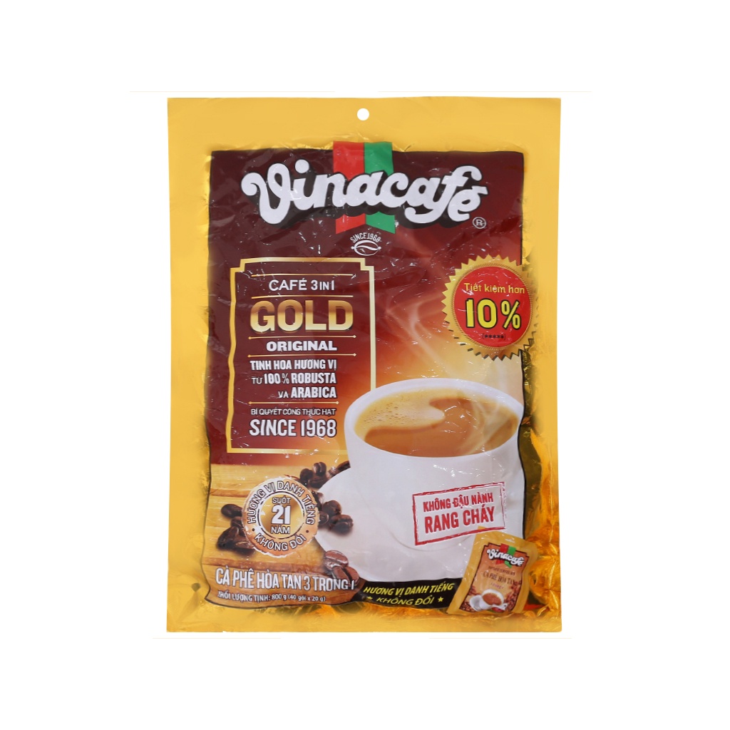 Cà phê hòa tan Vinacafe Gold 40 gói x 20g | BigBuy360 - bigbuy360.vn