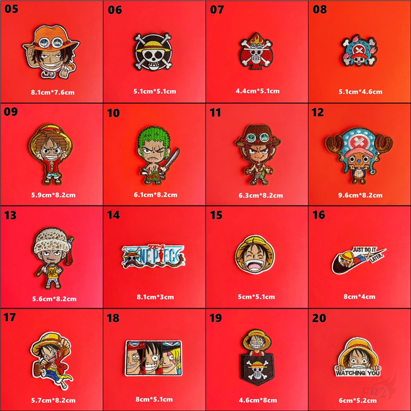 ♚ One Miếng Dán Ủi Lên Tường Hình Người Hâm Mộ ♚ 1 Sticker Ủi Thêu Hình Nhân Vật Anime Luffy Chopper Ace Law Zoro