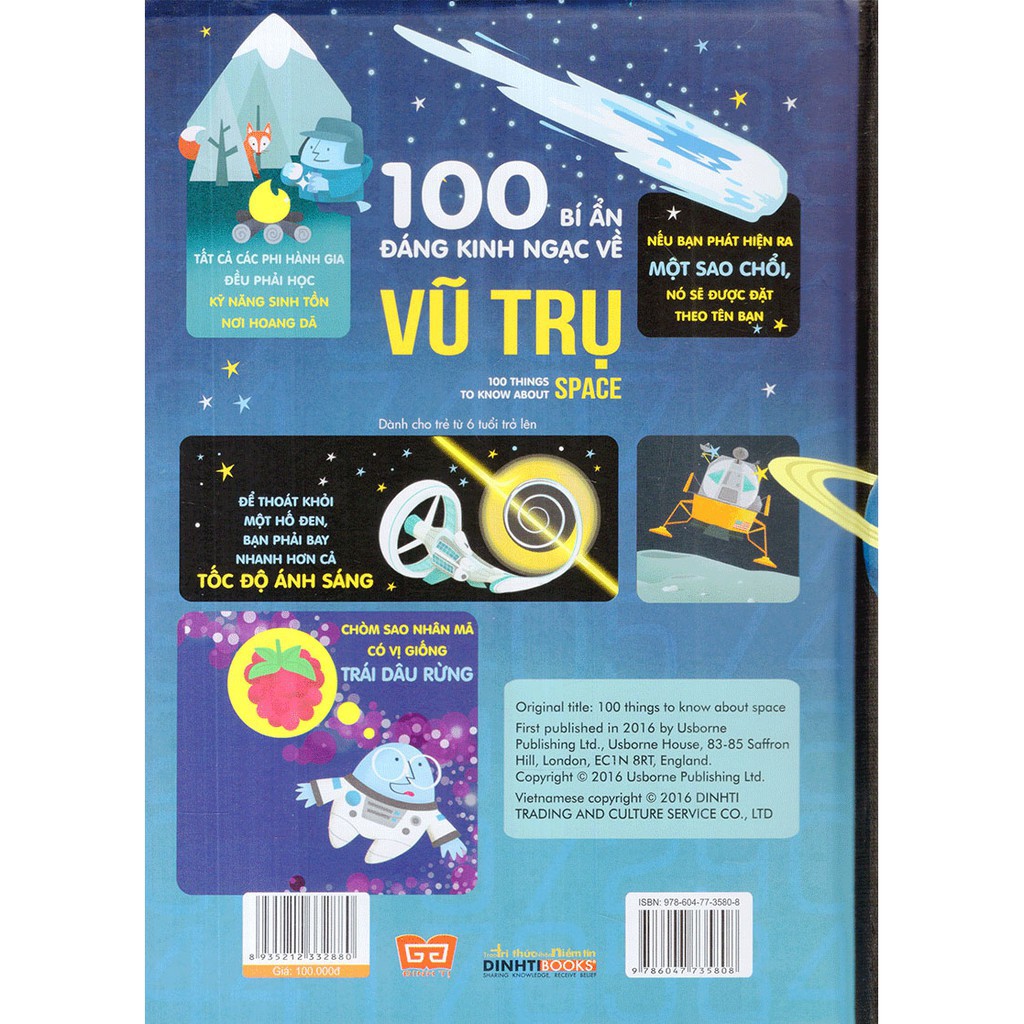 Sách - 100 Bí Ẩn Đáng Kinh Ngạc Về Vũ Trụ - 100 Things To Know About Space Gigabook