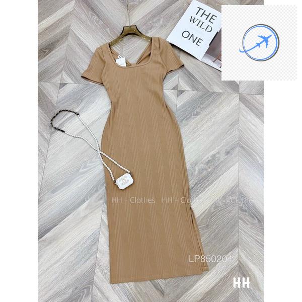 👗 Đầm body cutout lưng nhún nơ tay con 👗