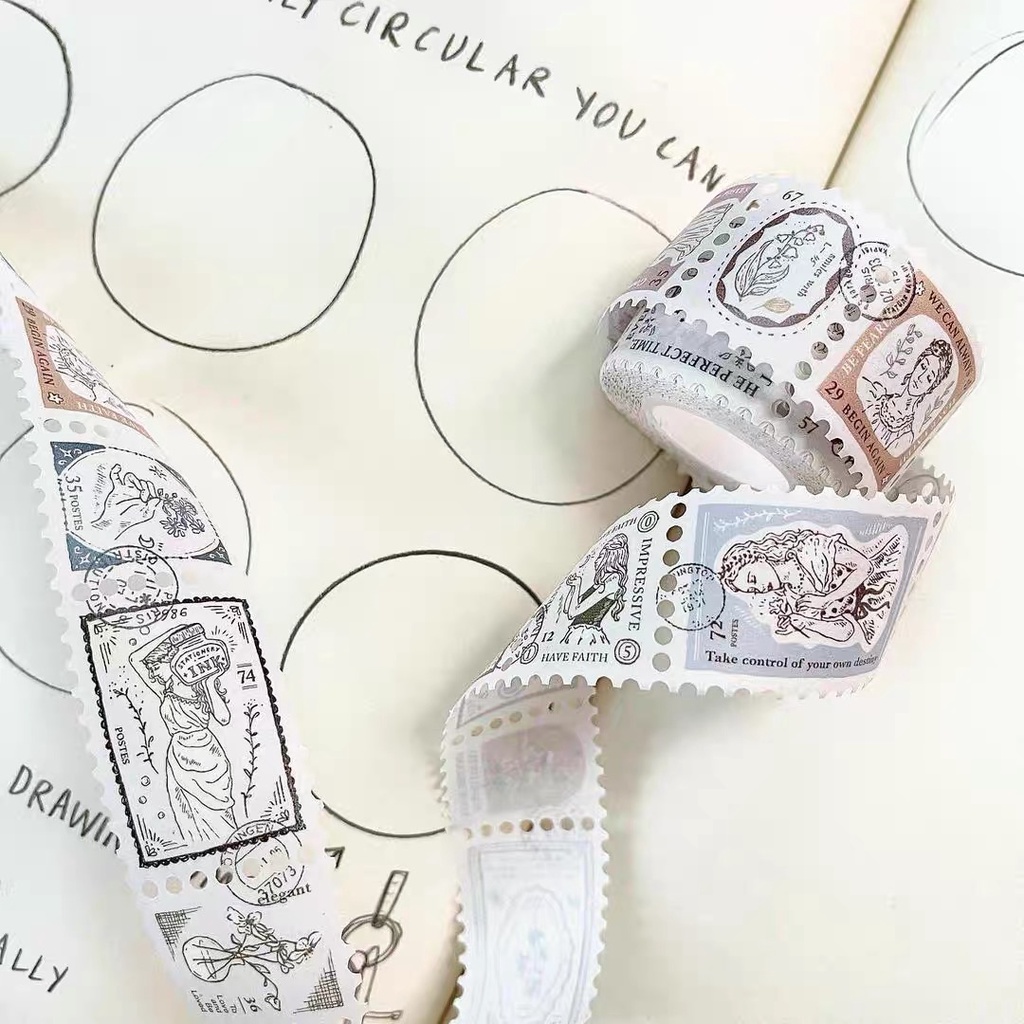 AM179  Cuộn washi Pion băng tem vé - Chiết lẻ chu kỳ