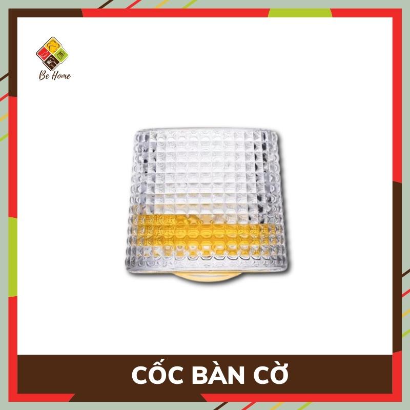 Ly thủy tinh cốc cao cấp đế lồi BEHOMEMALL ly rượu ngoại họa tiết hiện đại [Bộ 6 Cốc]