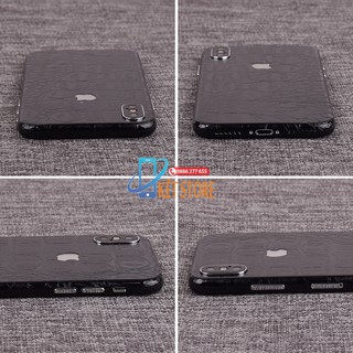 Miếng dán mặt lưng iphone giả da cá sấu full viền cao cấp