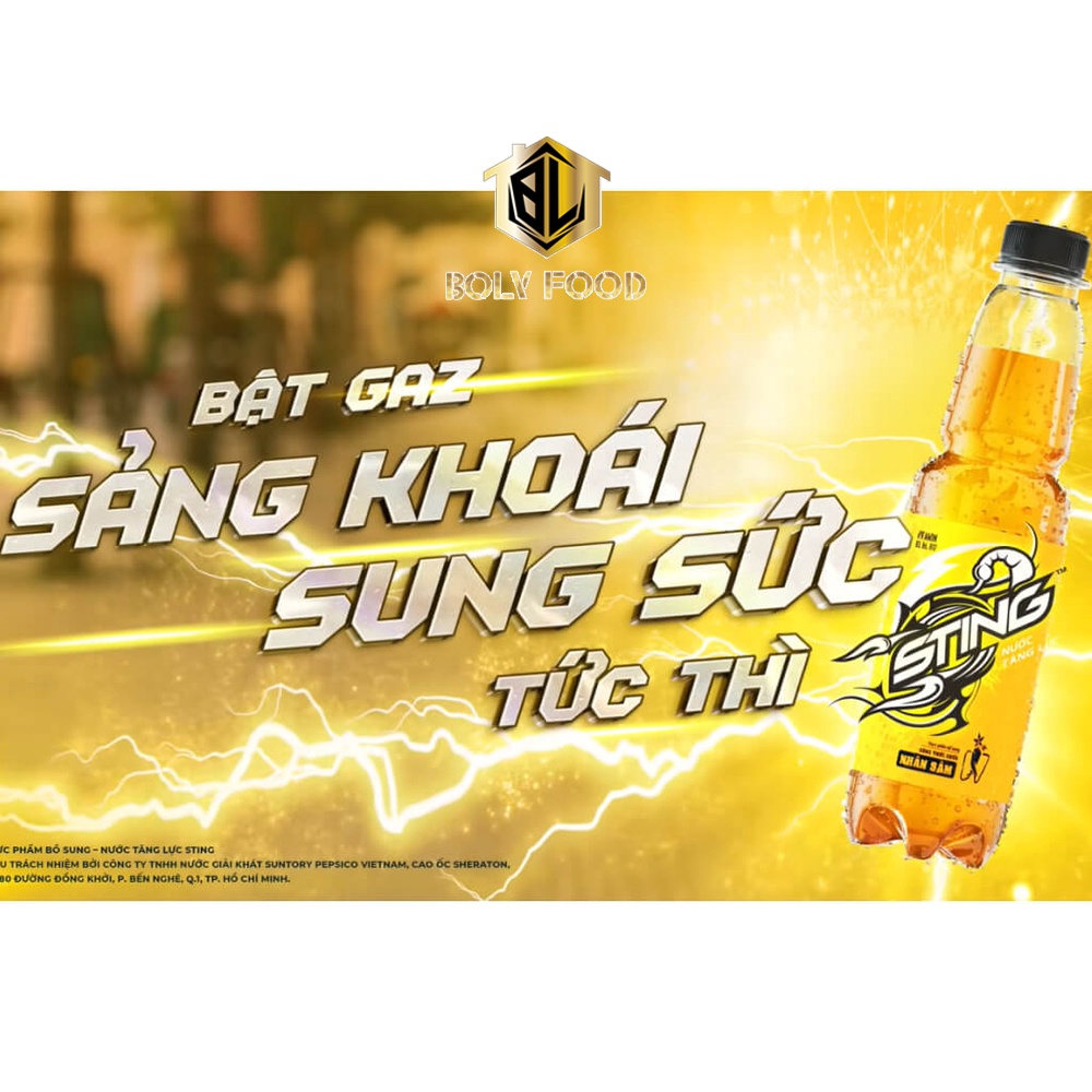 Nước tăng lực nhân sâm - Nước tăng lực Sting vàng 330ml - Bolyfood