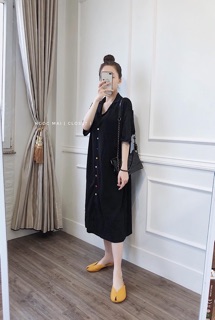 Váy suông cúc nhiều màu