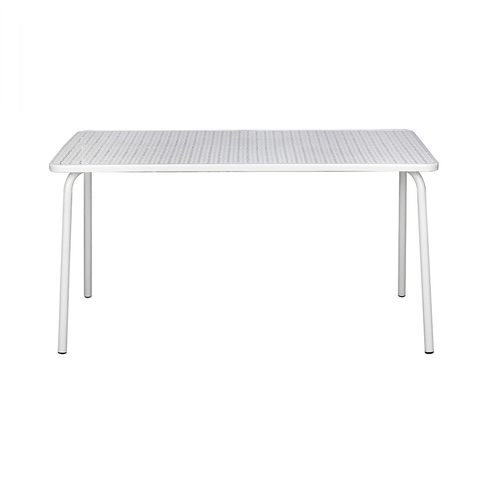 Homebase SPRING Bàn sân vườn Pearla bằng thép 140CM 80x140x70cm màu trắng