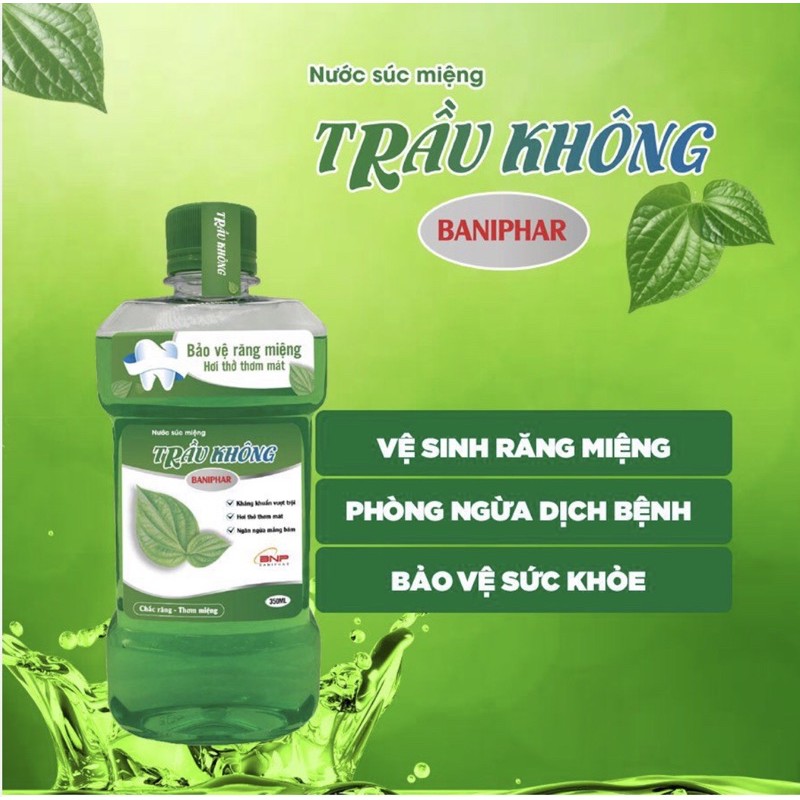 NƯỚC SÚC MIỆNG TRẦU KHÔNG BANIPHAR - chai 350ml