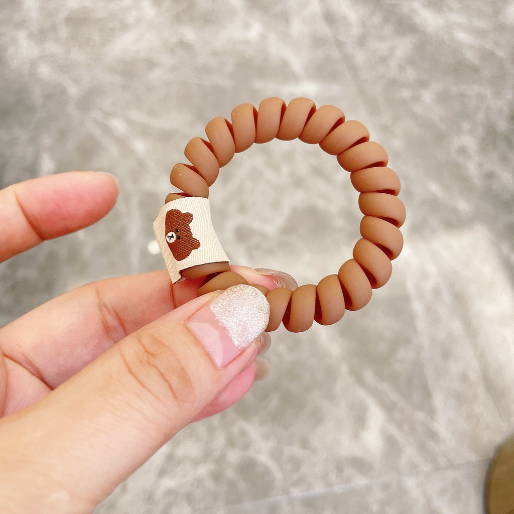 Dây buộc tóc nhựa hình gấu xinh xắn cho nữ