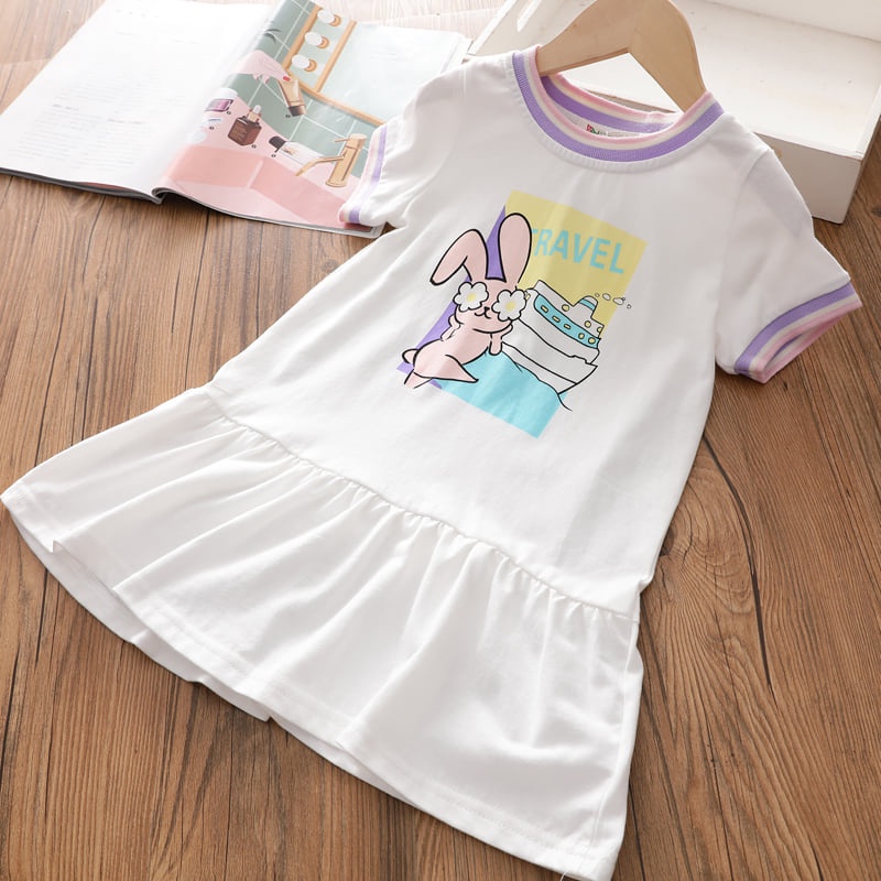 Váy bé gái , đầm bé gái mặc hè size lớn đến 50kg - Váy Thỏ Travel