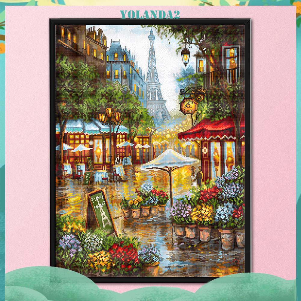 Toàn Bộ Tranh Thêu Chữ Thập Diy 11ct Hình Phong Cảnh Paris