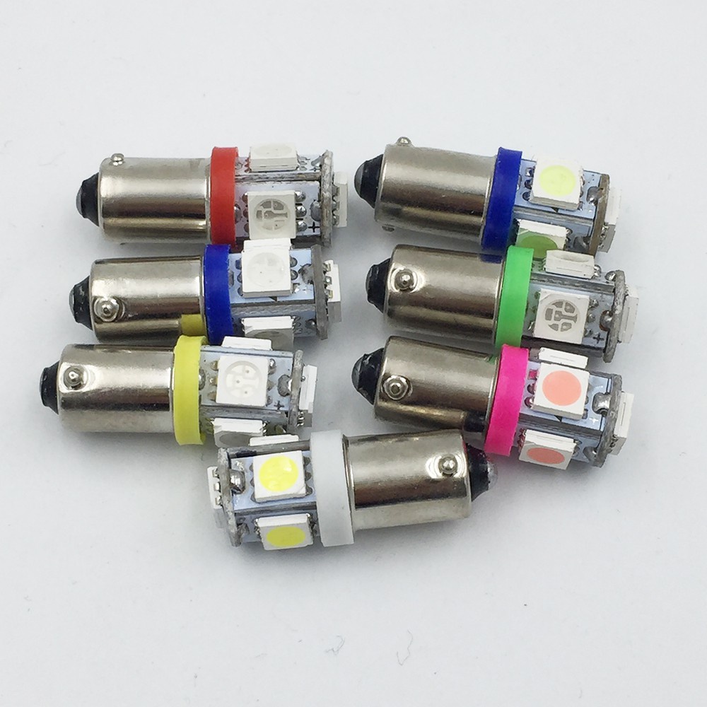 Bộ 2 bóng đèn BA9S 5050 5smd H6W T11 T4W 5smd 24V chất lượng cao cho xe hơi