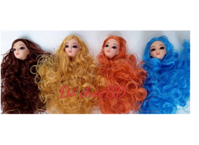 ĐẦU BÚP BÊ TÓC DÀI - TÓC QUĂN - TÓC THẲNG