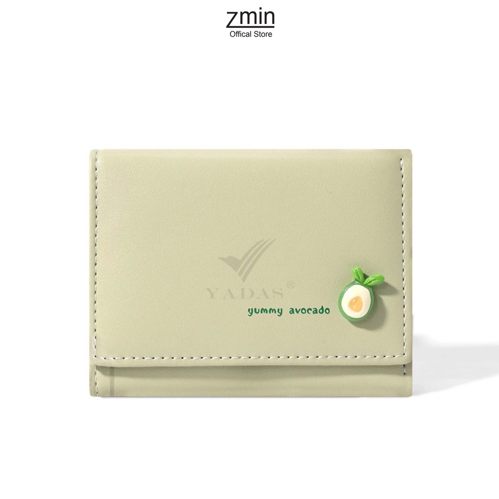 Ví bóp nữ ngắn mini cầm tay Zmin, chất liệu da cao cấp có thể bỏ túi - V044