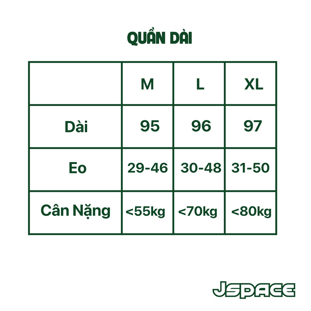 Quần suông dài JSPACE thêu logo