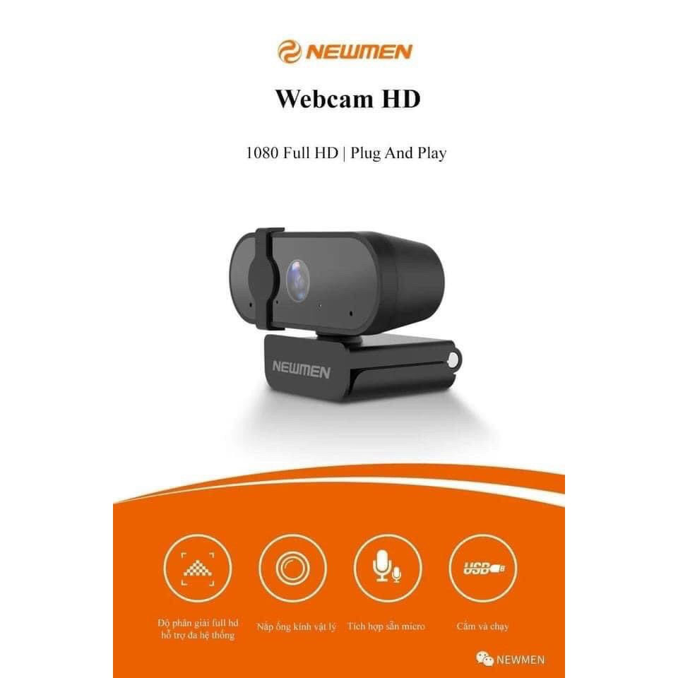 Webcam Newmen CM303 (Full HD 1080P Hỗ trợ đa hệ thống) Tích hợp sẵn Micro - Cắm là chạy | WebRaoVat - webraovat.net.vn