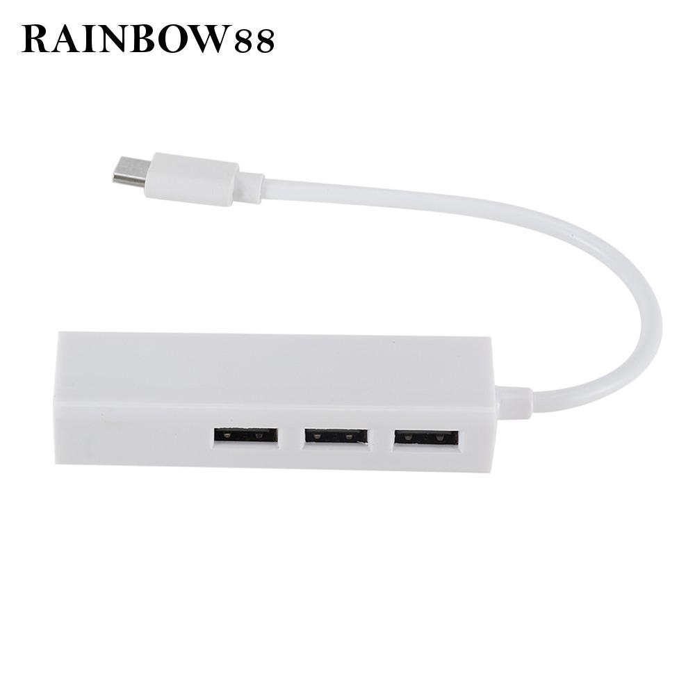 Thiết bị chuyển đổi USB C sang 3 cổng RJ45 màu trắng cho MacBook Pro chất lượng cao | BigBuy360 - bigbuy360.vn