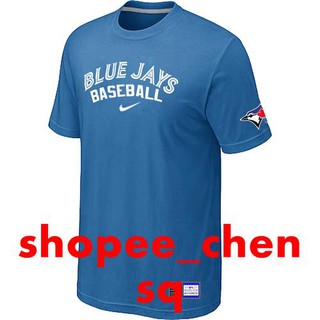 Áo thun nam tay ngắn in chữ Toronto Blue jays mlb cá tính