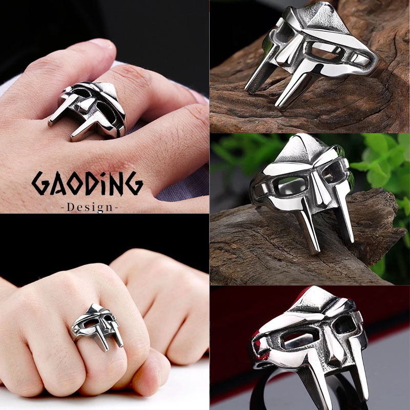Nhẫn Mạ Bạc Hình Đầu Lâu Sáng Tạo Phong Cách Hip Hop Cá Tính Cho Nam