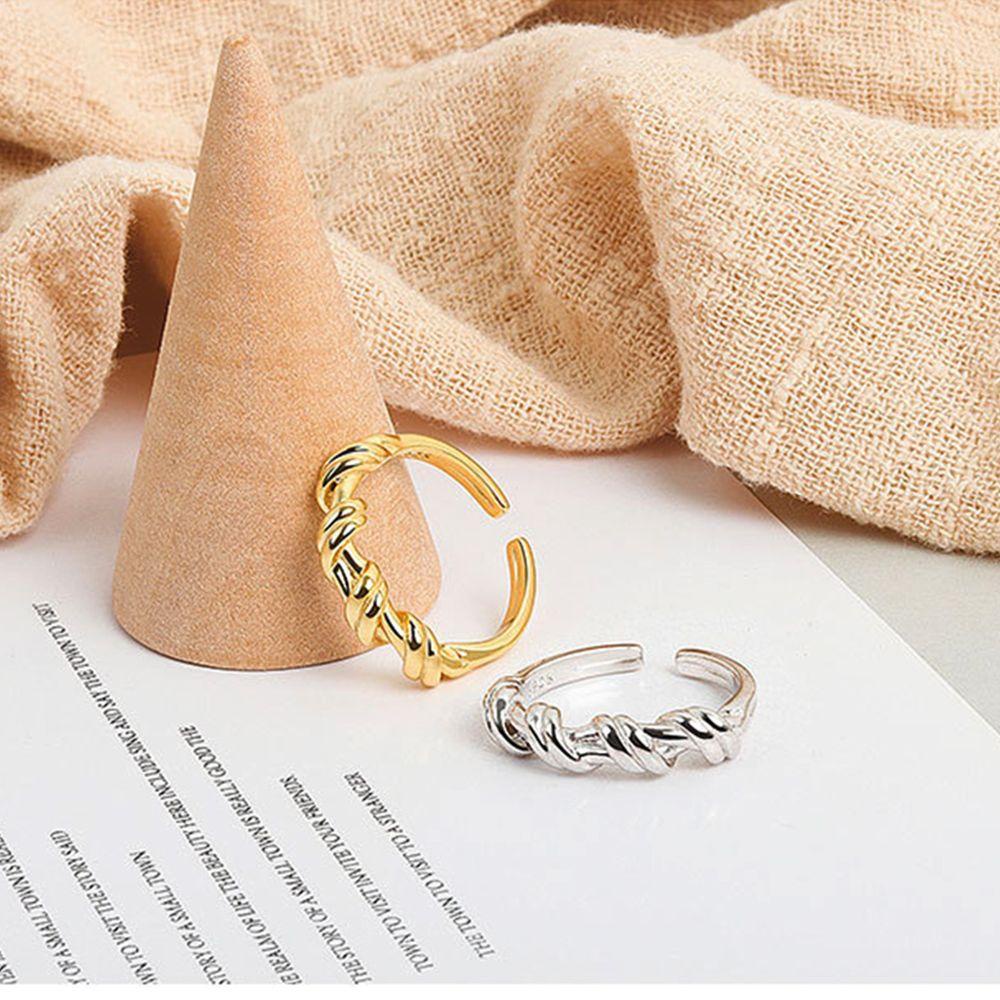 Nhẫn Thiết Kế Mở Điều Chỉnh Được Dạng Dây Thừng 1 Cho Nữ