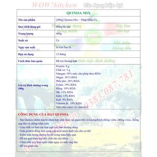 [400g] Hạt diêm mạch _ Quinoa Mix - Nhập khẩu Úc