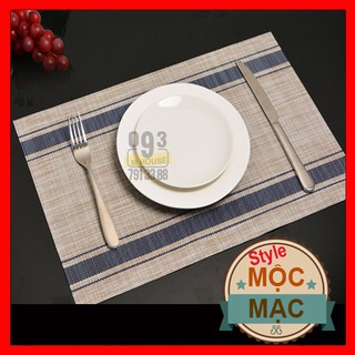 Combo 4 Tấm Lót Bàn Ăn Sọc Ngang 2s