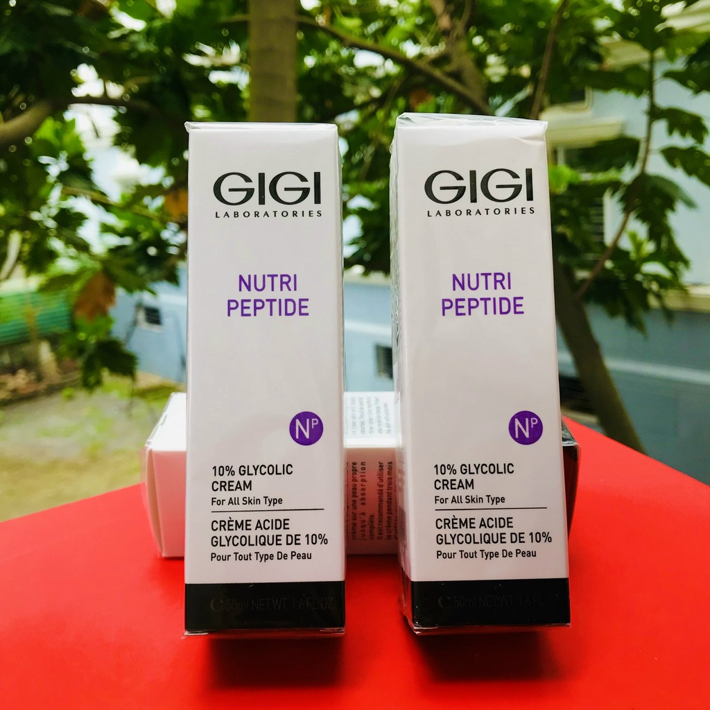 Kem dưỡng tẩy da chết, làm sáng da, chống lão hóa: GIGI Nutri Peptide 10% Glycolic Cream