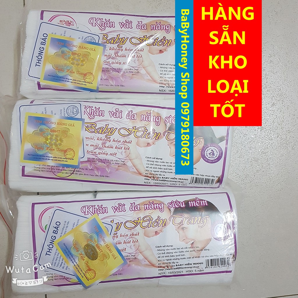 Khăn khô đa năng Baby HIỀN TRANG, Khăn vải khô đa năng Siêu Mềm (Gói 200gram 160 tờ)