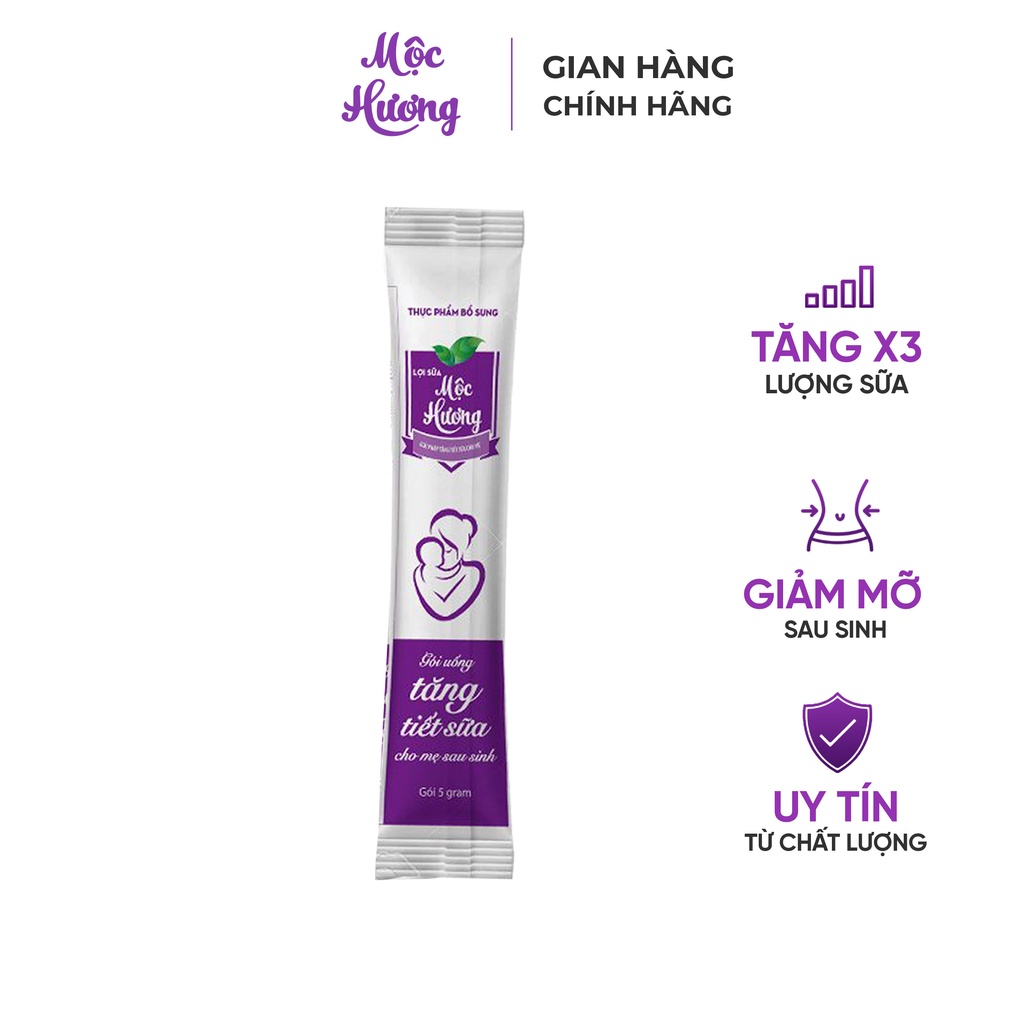 Lợi Sữa Mộc Hương Giúp Tăng Tiết Sữa, Mát Sữa, Sữa Về Đặc Sánh: Gói dùng thử 5gr