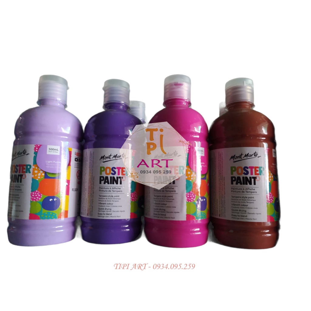 Màu Poster Paint Mont Marte 500ml (Chai lẻ) FULL MÀU