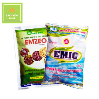 Bộ 10 gói chế phẩm EM Emzeo Emic khử mùi hôi ủ phân cá và đậu tương