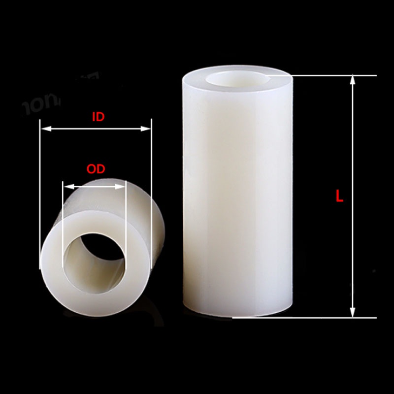 Phi 5, 6mm Set 10 Vòng Đệm Bằng Nhựa ABS Nylon Đục Lỗ 5mm 6mm  Màu Trắng chân cọc nhựa đỡ mạch không ren