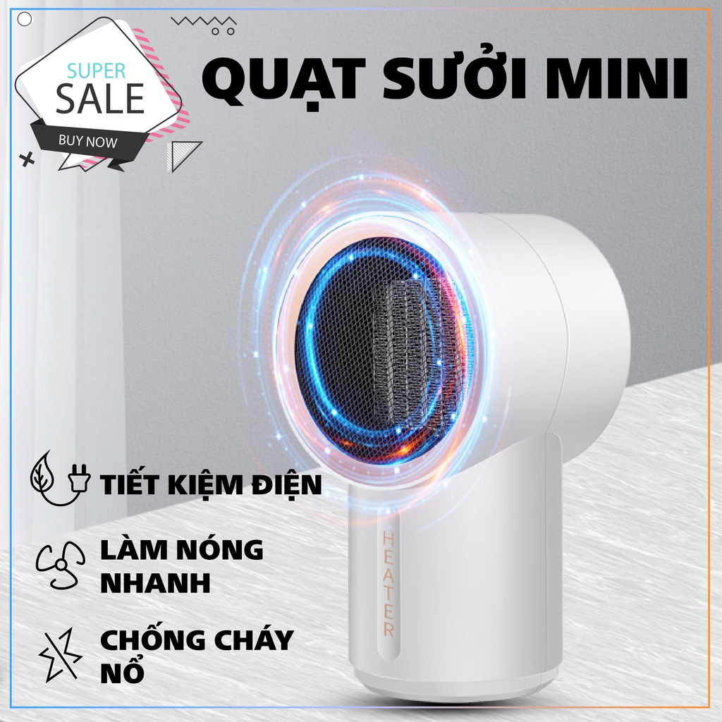 Máy sấy quạt sưởi mini PTC công nghệ mới kiểu dáng tinh tế đùng cho phòng ngủ bigbang21