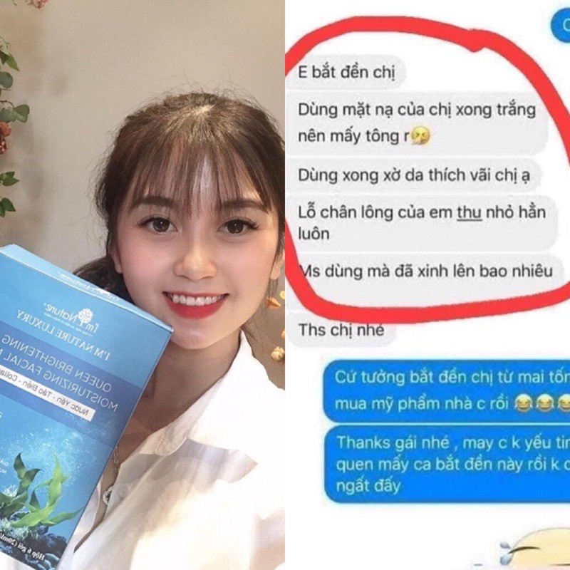 1 Miếng  Mặt Nạ Dưỡng Da Trắng Sáng Queen Brightening&Moisturizing Facial Mask 1 Miếng