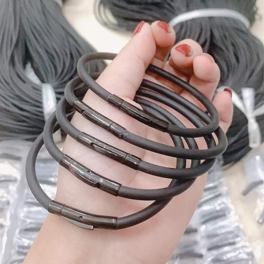 Vòng tay dây cao su đeo lu thống / charm phong thủy, Anchi jewelry