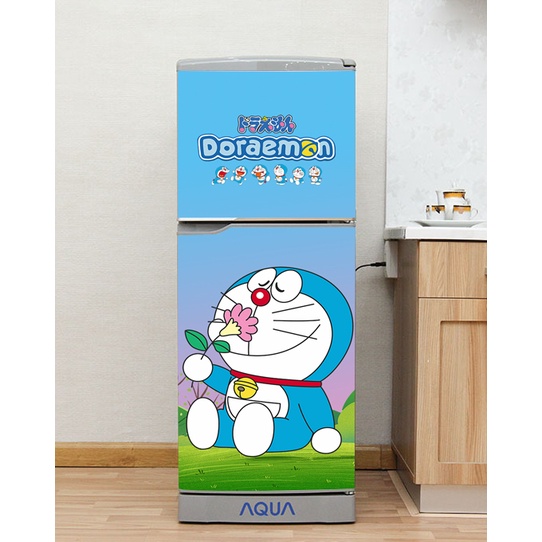 Decal dán Tủ Lạnh Doremon  chất liệu cao cấp