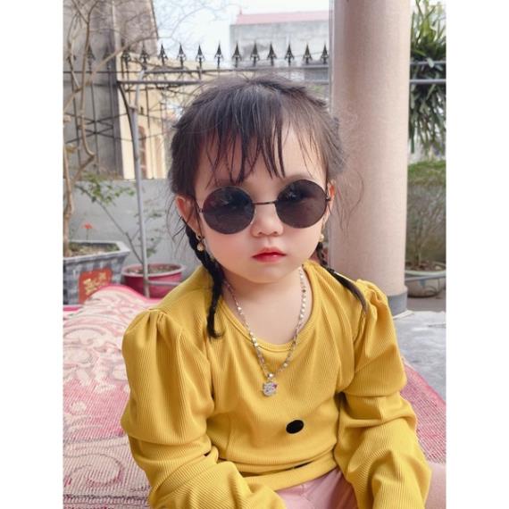 Kính tròn thầy bói siêu kute cho bé, gọng kính vintage chống nắng, bụi cho bé trai và bé gái