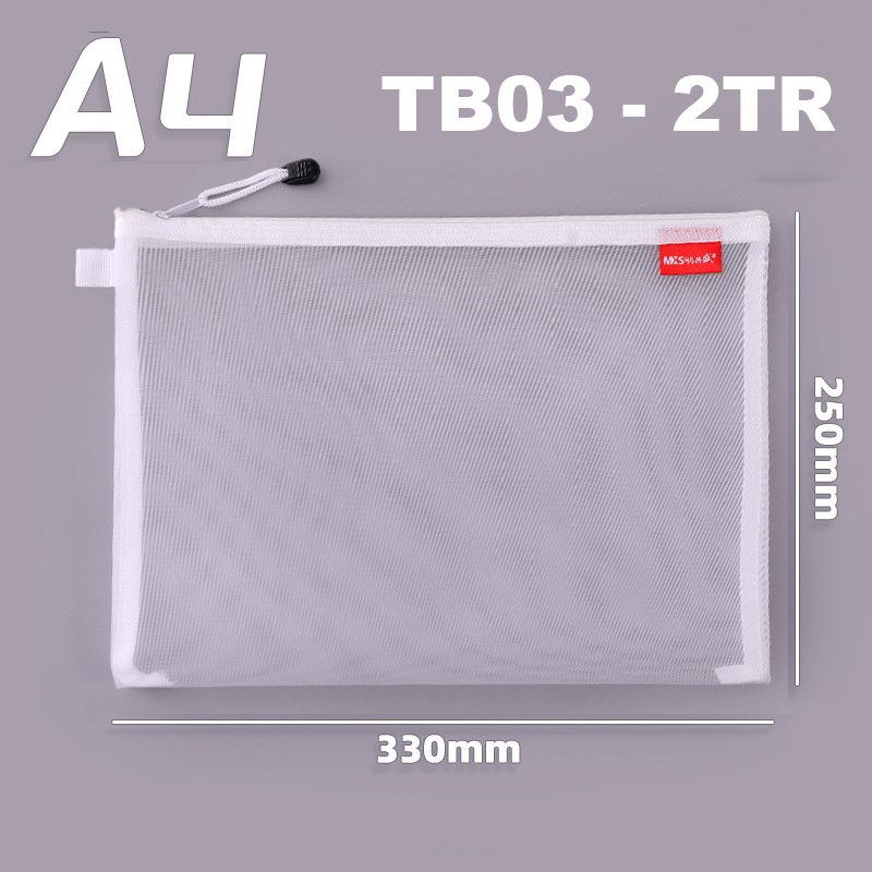 Túi đựng bút lưới A4, túi đựng đồ dùng cá nhân hình hoạt hình - TB03