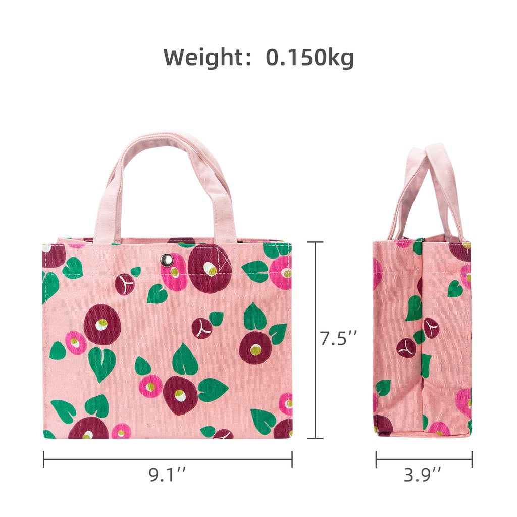 Túi xách FUNTRAVEL LS5003 vải canvas in hoa xinh xắn thời trang cho nữ