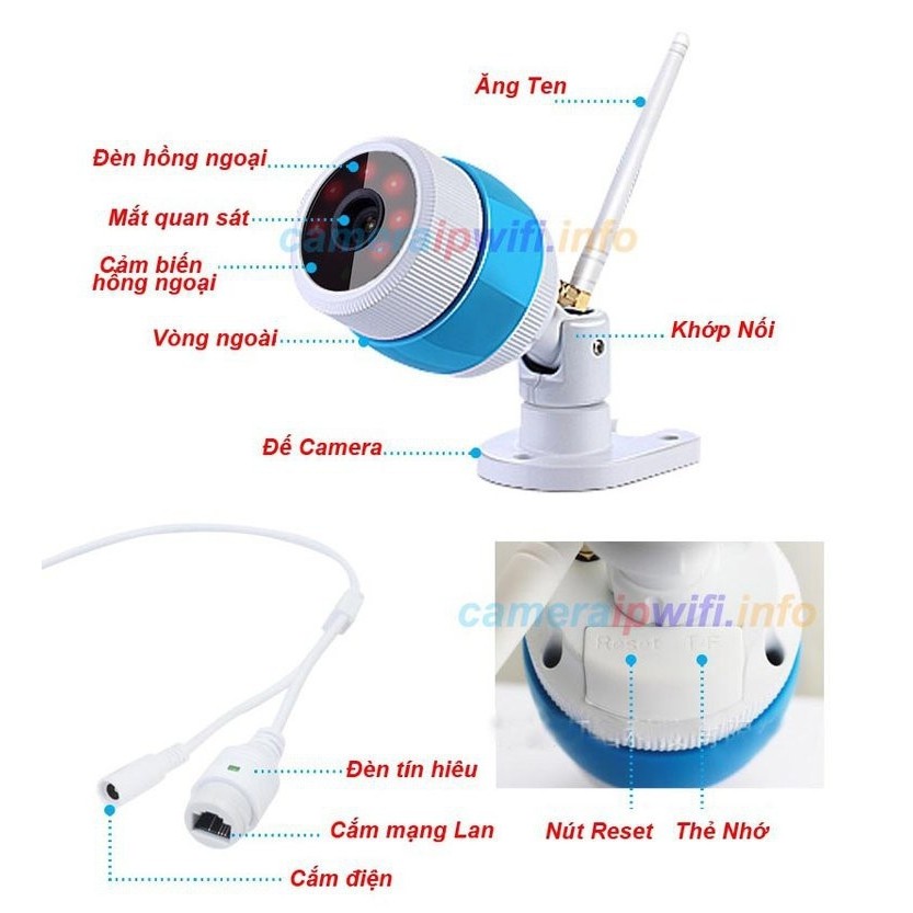 Camera IP WIFI dùng app Yoosee x5100 ngoài trời chống nước mưa IP66 | BigBuy360 - bigbuy360.vn