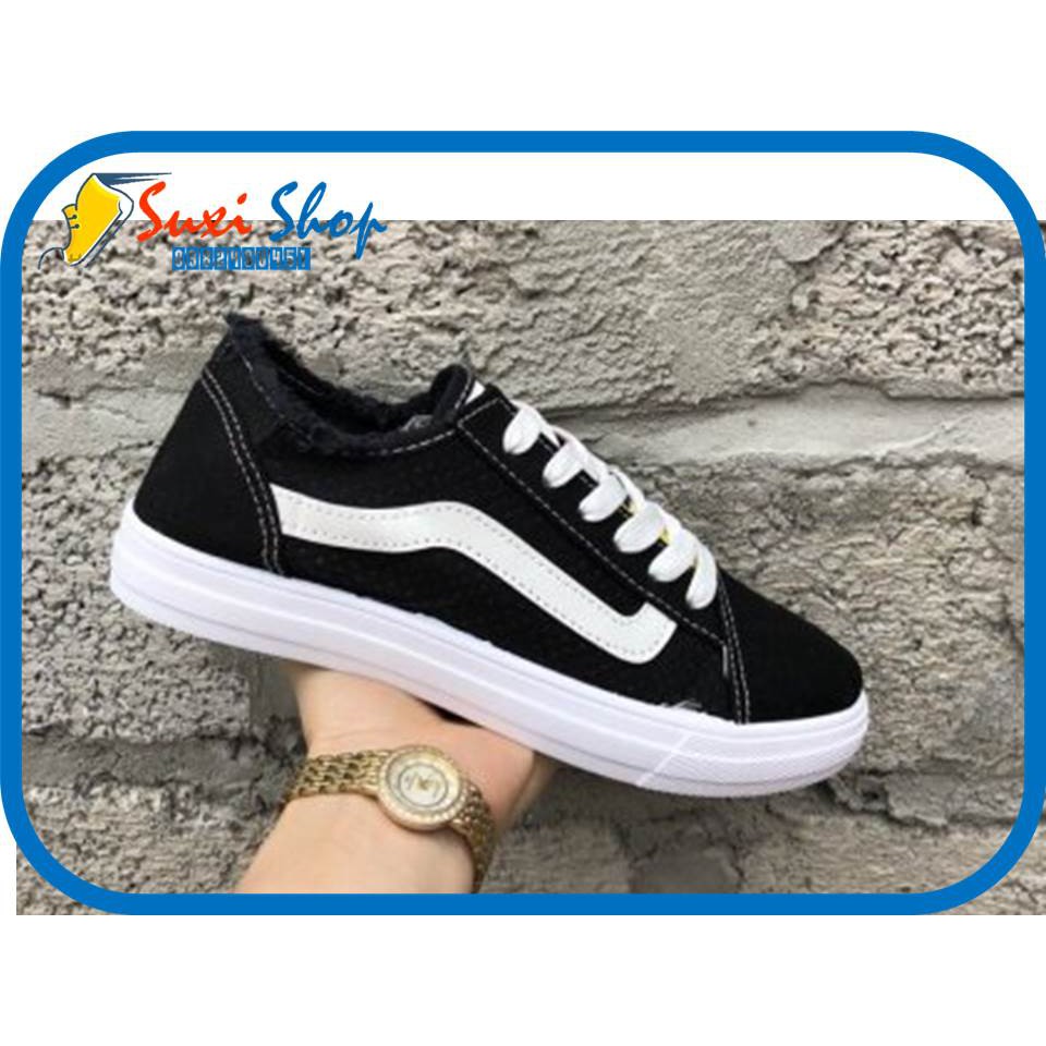 Giày Vanz rách Đen trắng