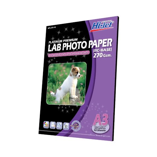 Hi-jet Photo Paper Semi-Glossy Surface Inkjet Platinum Lab (phủ mặt sau) 270 Gram A3 10 tờ