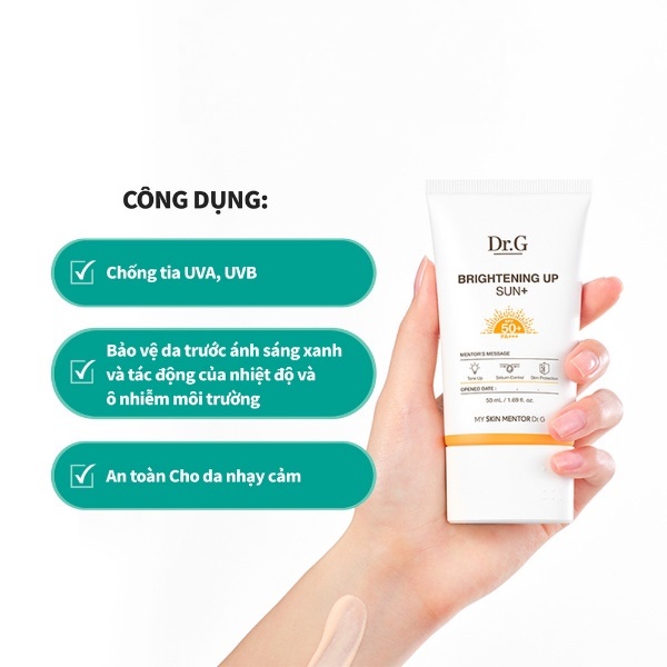 Kem Chống Nắng Dr.G Sun+ SPF50+ 50ml