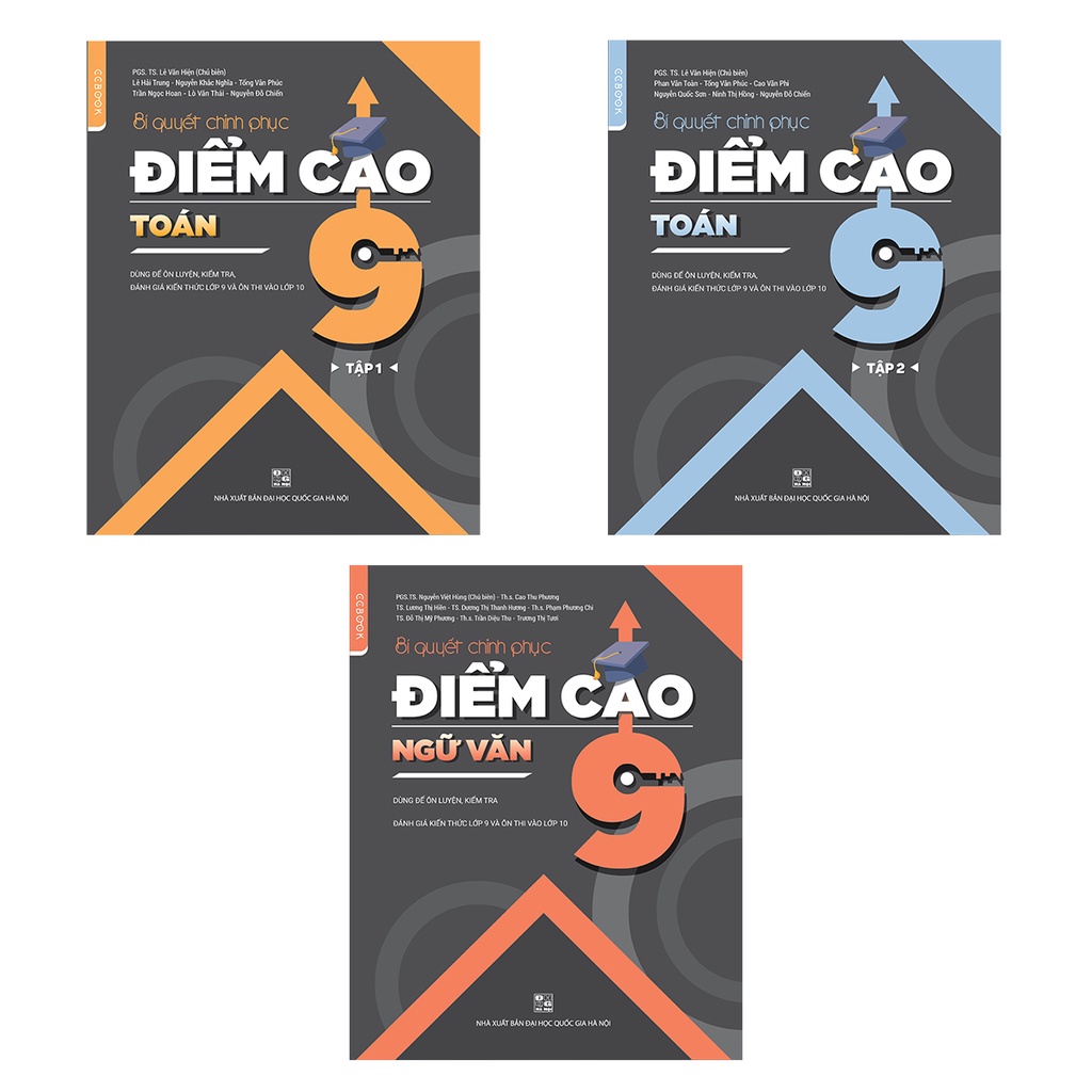 Sách - Combo Bí quyết chinh phục điểm cao Ngữ văn 9 - Toán 9 Tập 1 + Tập 2